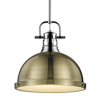 Pendants Metal Shade by Golden ( 62 | 3604-L CH-AB Duncan ) 