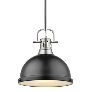 Pendants Metal Shade by Golden ( 62 | 3604-L PW-BLK Duncan ) 