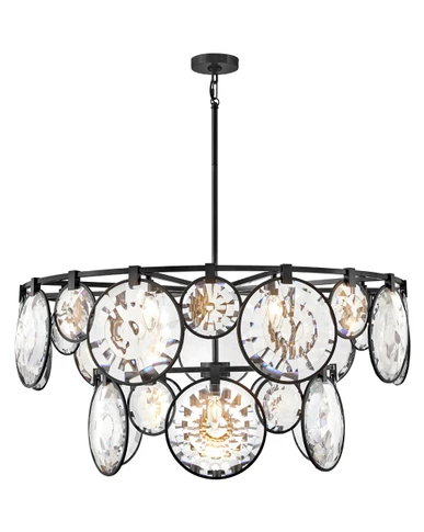 Large Chandeliers Glass Shade by Fredrick Ramond ( 138 | FR31268BLK Nala ) 