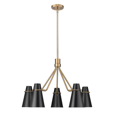 Mid. Chandeliers Metal Shade by Golden ( 62 | 2122-5 MBS-BLK Reeva ) 