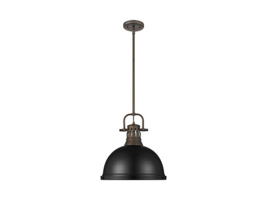Pendants Metal Shade by Golden ( 62 | 3604-L RBZ-BLK Duncan ) 
