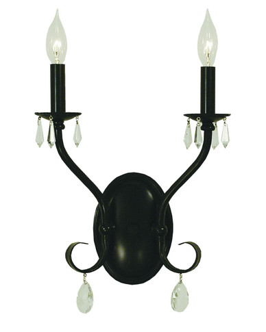 Sconces Double Candle by Framburg ( 8 | 2992 MBLACK Liebestraum ) 