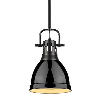Mini Pendants Metal Shade by Golden ( 62 | 3604-S BLK-BK Duncan ) 