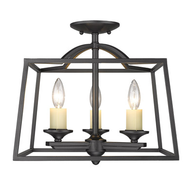 Semi-Flush Mts. Cage by Golden ( 62 | 3072-SF NB Athena ) 