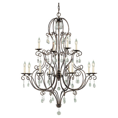 Large Chandeliers Candle by Generation Lighting ( 1 | F1938/8+4MBZ Chateau ) 