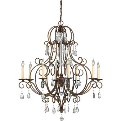Mid. Chandeliers Candle by Generation Lighting ( 1 | F2303/8MBZ Chateau ) 