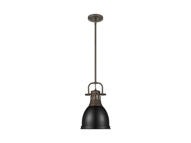 Mini Pendants Metal Shade by Golden ( 62 | 3604-S RBZ-BLK Duncan ) 