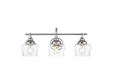 Bathroom Fixtures Three Lights by Golden ( 62 | 3610-BA3 CH-CLR Daphne ) 