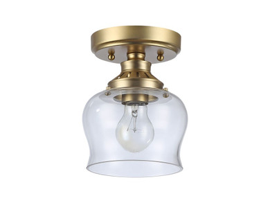 Semi-Flush Mts. Glass Down by Golden ( 62 | 3610-SF BCB-CLR Daphne ) 