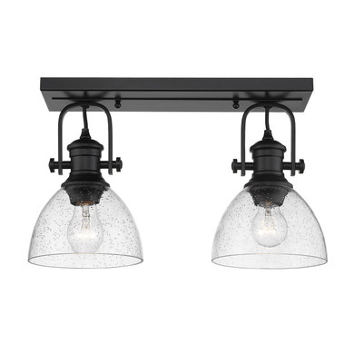 Semi-Flush Mts. Directional by Golden ( 62 | 3118-2SF BLK-SD Hines ) 