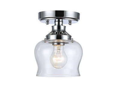 Semi-Flush Mts. Glass Down by Golden ( 62 | 3610-SF CH-CLR Daphne ) 
