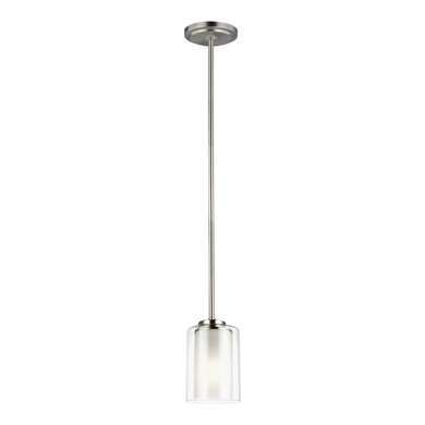 Mini Pendants Glass Down by Generation Lighting ( 1 | 6137301EN3-962 Elmwood Park ) 