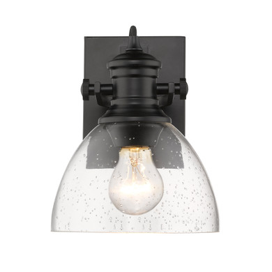 Sconces Single Glass by Golden ( 62 | 3118-BA1 BLK-SD Hines ) 