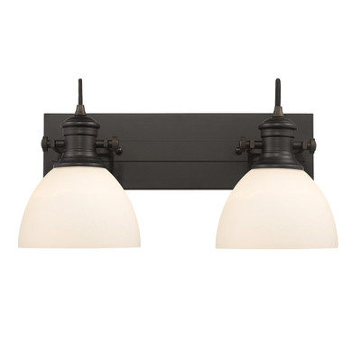 Bathroom Fixtures Two Lights by Golden ( 62 | 3118-BA2 RBZ-OP Hines ) 