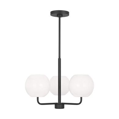 Mini Chandeliers Glass Shade by Generation Lighting ( 1 | GLC1043MBK Rory ) 