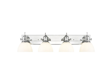 Bathroom Fixtures Four Lights by Golden ( 62 | 3118-BA4 CH-OP Hines ) 