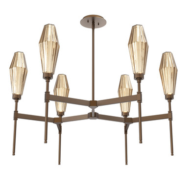 Mid. Chandeliers Glass Up by Hammerton Studio ( 404 | CHB0049-37-FB-RB-001-L3 Aalto ) 