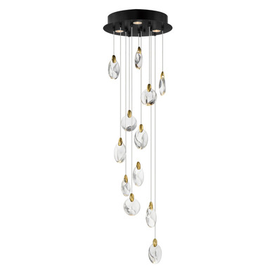 Mini Chandeliers Multi-Port/Cascade by ET2 ( 86 | E11078-122BKPG Pebble ) 