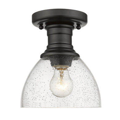 Semi-Flush Mts. Glass Down by Golden ( 62 | 3118-SF BLK-SD Hines ) 