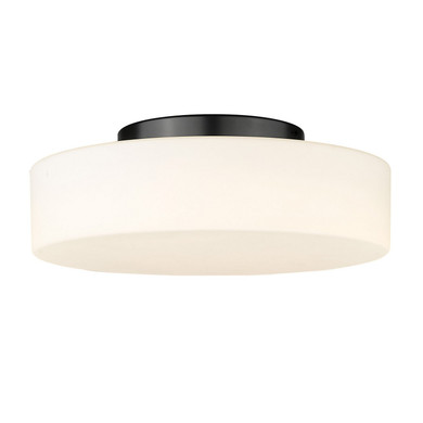 Flush Mounts Drum Shade by Golden ( 62 | 3136-FM BLK-OP Toli ) 