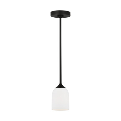Mini Pendants Glass Down by Generation Lighting ( 1 | GLP1021MBK Emile ) 