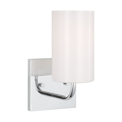Sconces Single Glass by Generation Lighting ( 1 | GLV1001CH Rhett ) 
