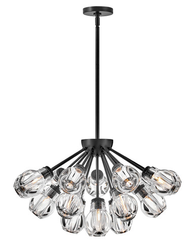 Mid. Chandeliers Glass Down by Fredrick Ramond ( 138 | FR46956BLK Elise ) 
