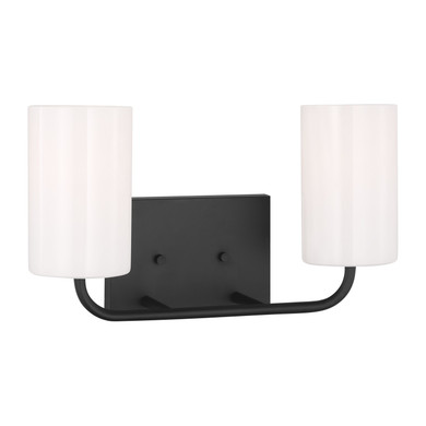 Bathroom Fixtures Two Lights by Generation Lighting ( 1 | GLV1002MBK Rhett ) 