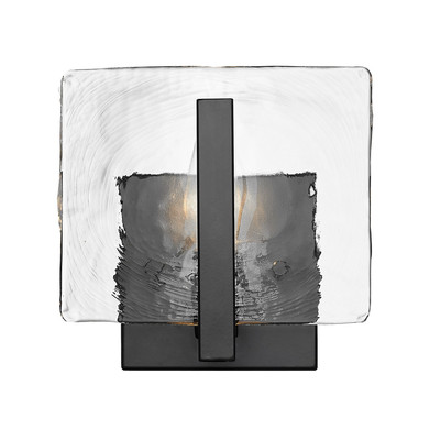 Sconces Single Glass by Golden ( 62 | 3164-1W BLK-HWG Aenon ) 