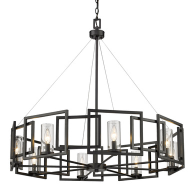 Large Chandeliers Glass Shade by Golden ( 62 | 6068-8 BLK Marco ) 