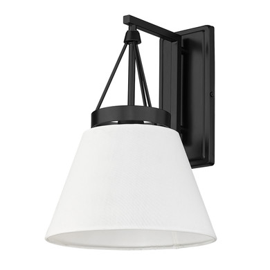 Sconces Drum Shade by Golden ( 62 | 3189-WSC BLK-MWS Penn ) 