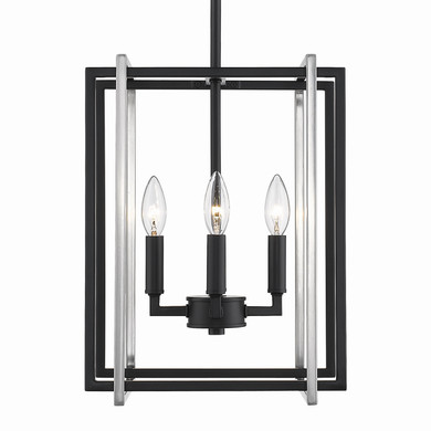 Mini Chandeliers Candle by Golden ( 62 | 6070-4 BLK-PW Tribeca ) 