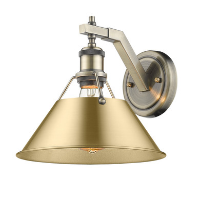 Sconces Metal by Golden ( 62 | 3306-1W AB-BCB Orwell ) 