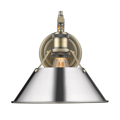 Sconces Directional/Cylinder by Golden ( 62 | 3306-1W AB-CH Orwell ) 