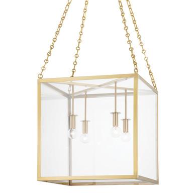 Foyer/Hall Lanterns Glass w/Frame by Hudson Valley ( 70 | 4118-AGB Catskill ) 