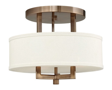 Semi-Flush Mts. Drum Shade by Hinkley ( 13 | 3200BR Hampton ) 