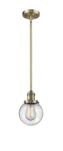 Mini Pendants Glass Down by Innovations ( 405 | 201S-BB-G204-6-LED Franklin Restoration ) 