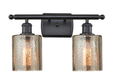 Bathroom Fixtures Two Lights by Innovations ( 405 | 516-2W-BK-G116-LED Ballston ) 