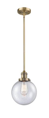 Mini Pendants Glass Down by Innovations ( 405 | 201S-BB-G204-8-LED Franklin Restoration ) 