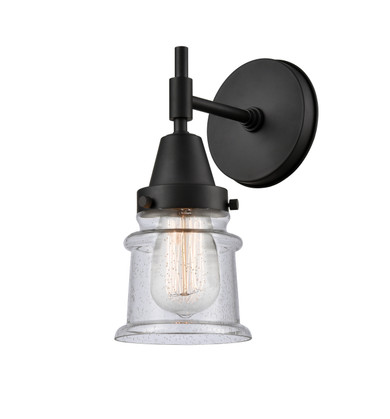 Sconces Single Glass by Innovations ( 405 | 447-1W-BK-G184S-LED Caden ) 