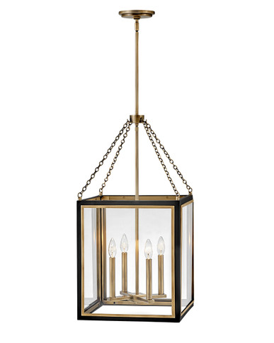 Foyer/Hall Lanterns Glass w/Frame by Hinkley ( 13 | 32984BK Shaw ) 