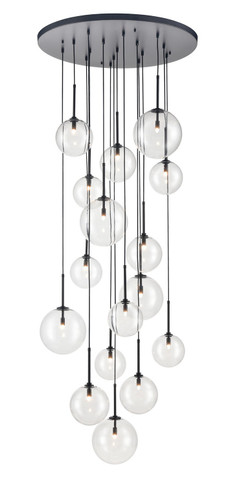 Mid. Chandeliers Multi-Port/Cascade by Avenue Lighting ( 192 | HF4266-BK Delilah ) 