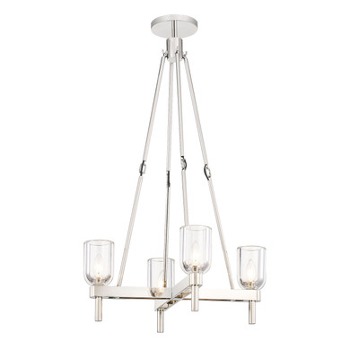 Mid. Chandeliers Glass Up by Alora ( 452 | PD338422PNCC Lucian ) 
