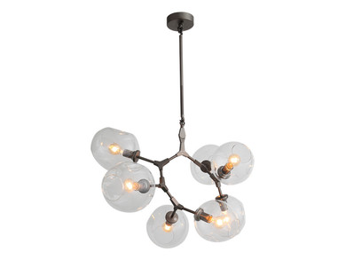 Mid. Chandeliers Glass Down by Avenue Lighting ( 192 | HF8070-DBZ Fairfax Ave. ) 