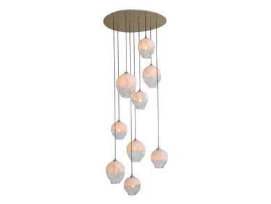 Large Chandeliers Glass Shade by Avenue Lighting ( 192 | HF8149-BB-WH Sonoma Ave. ) 