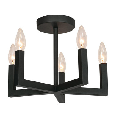 Semi-Flush Mts. Candle by AFX Lighting ( 162 | GRCC14CBBK Grace ) 