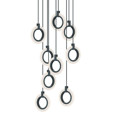 Mid. Chandeliers Multi-Port/Cascade by AFX Lighting ( 162 | HLOP08LAJUDBKRND9 Halo ) 