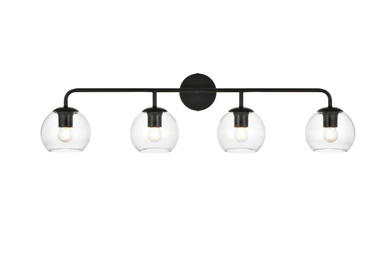 Bathroom Fixtures Four Lights by Elegant Lighting ( 173 | LD7321W37BLK Genesis ) 
