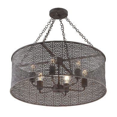 Mid. Chandeliers Drum Shade by Crystorama ( 60 | JAS-A5016-FB Jasmine ) 