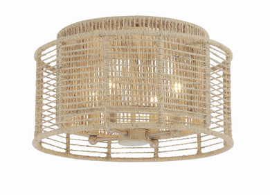 Flush Mounts Drum Shade by Crystorama ( 60 | JAY-A5000-BS Jayna ) 